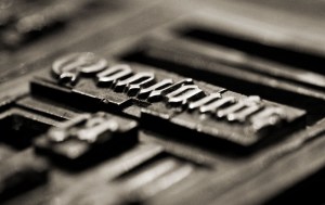 Detalle de una imprenta antigua. Fotografía de -Kj.